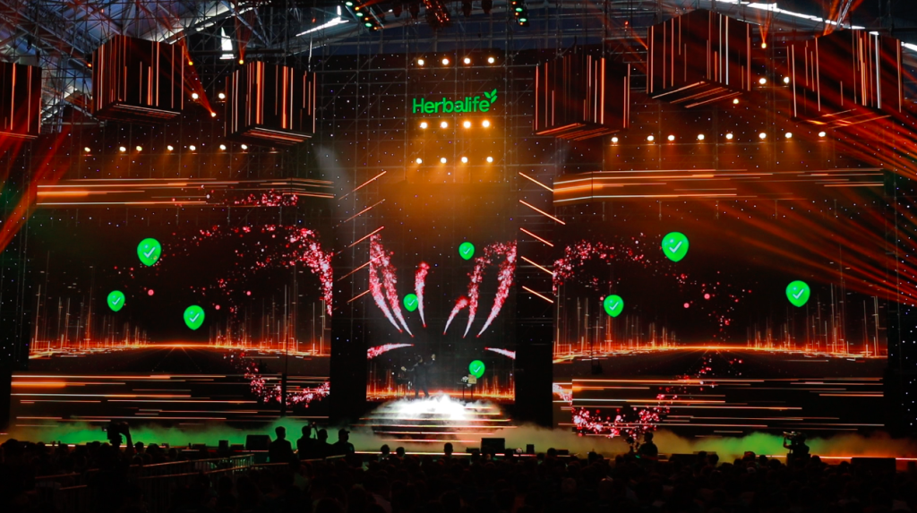 Ảo thuật tương tác LED trước 16000 khán giả Herbalife